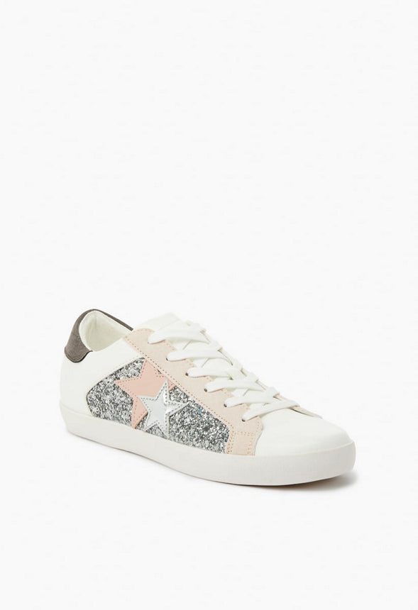 ZAYLEE EMBELLISHED SNEAKER Silver
