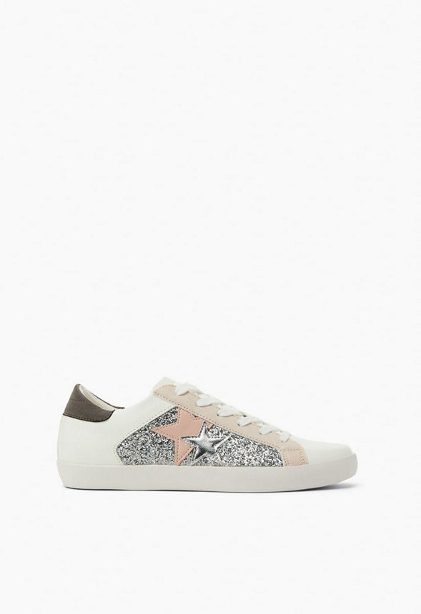 ZAYLEE EMBELLISHED SNEAKER Silver