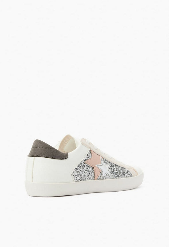 ZAYLEE EMBELLISHED SNEAKER Silver
