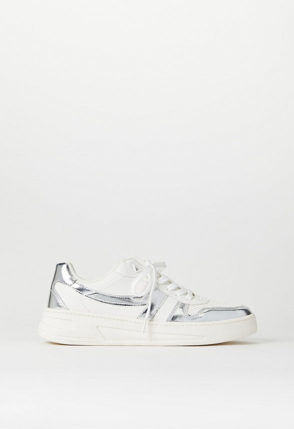 Brooklyn Court Sneaker Bright White/ Silver