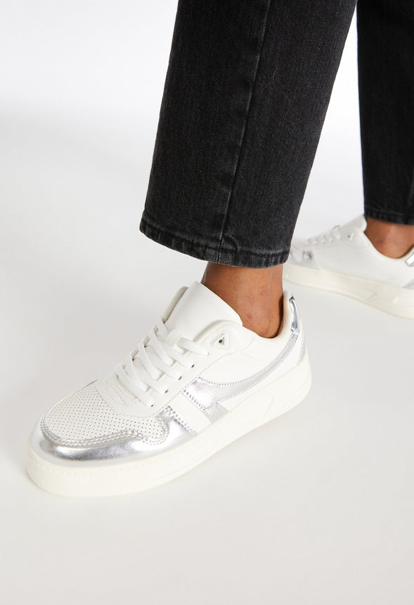 Brooklyn Court Sneaker Bright White/ Silver