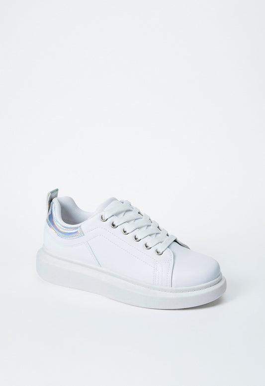 Breanne Platform Sneaker Bright White/White Iridescent