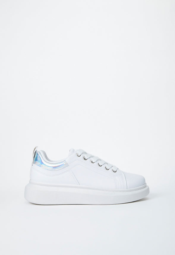 Breanne Platform Sneaker Bright White/White Iridescent