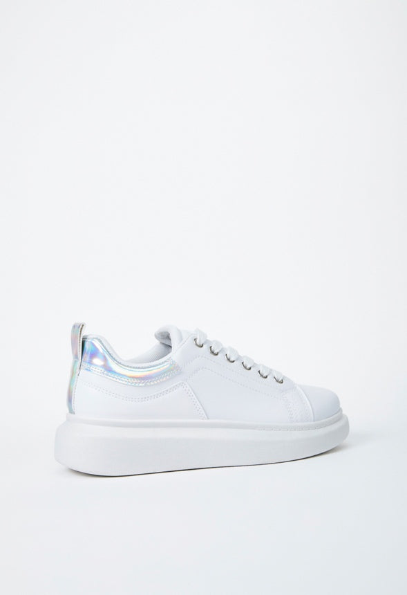 Breanne Platform Sneaker Bright White/White Iridescent
