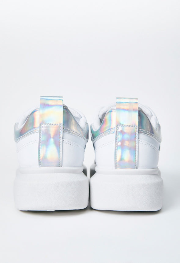 Breanne Platform Sneaker Bright White/White Iridescent