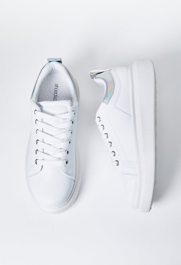 Breanne Platform Sneaker Bright White/White Iridescent