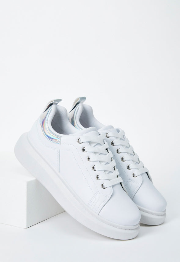 Breanne Platform Sneaker Bright White/White Iridescent