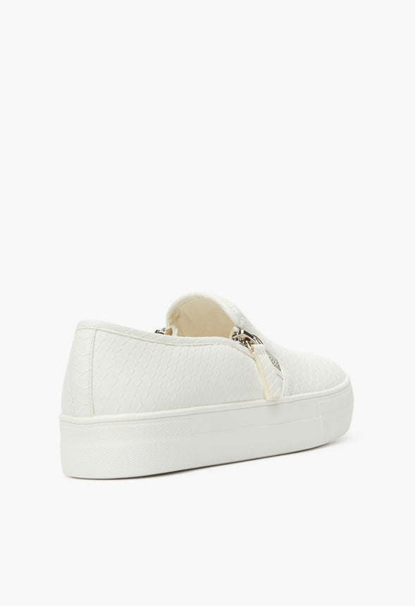COURTNEY FLATFORM SNEAKER Bright White