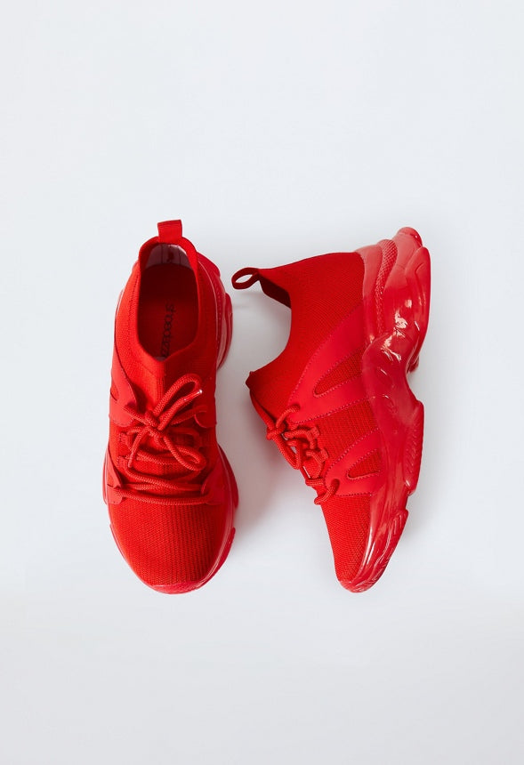 Jasmyne Athletic Sneaker High Risk Red