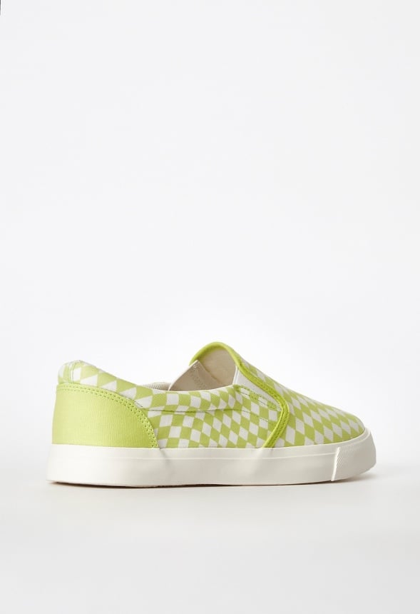 Lexy Slip-On Sneaker Wild Lime Wavy Check