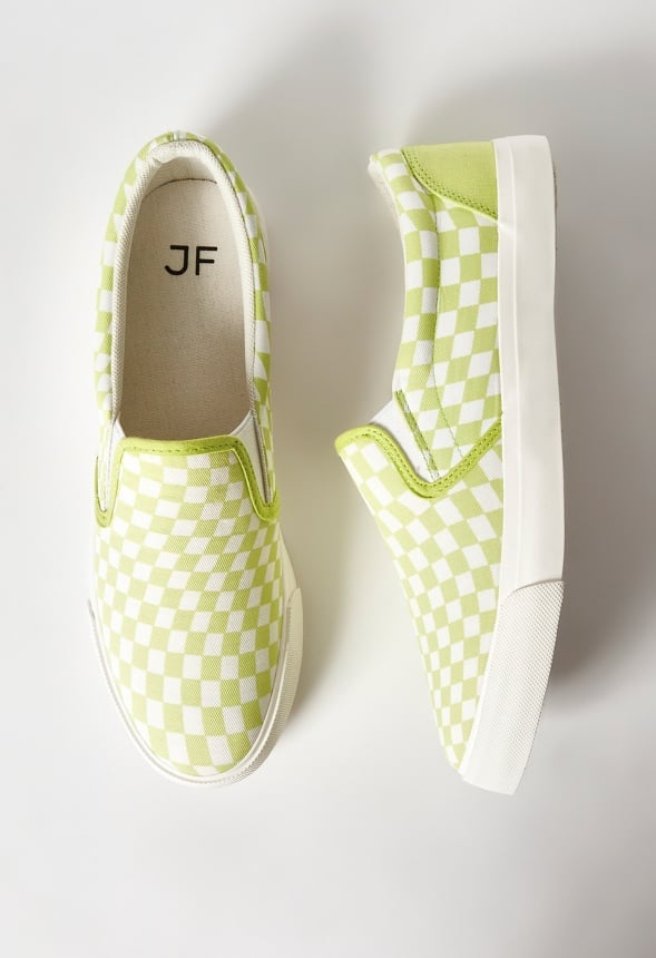 Lexy Slip-On Sneaker Wild Lime Wavy Check