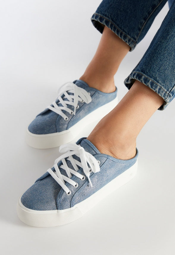 Macy Flatform Sneaker Light Denim