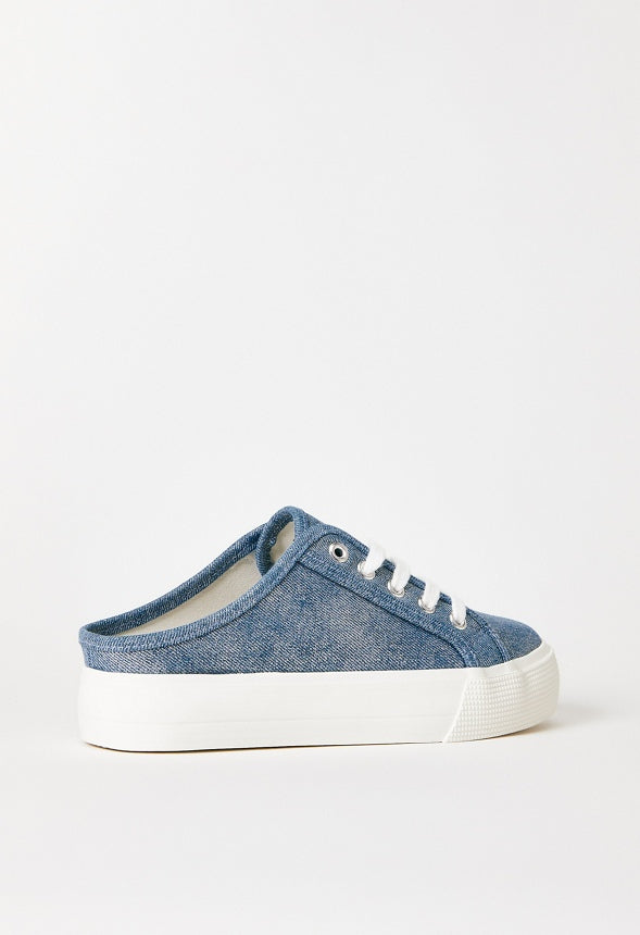 Macy Flatform Sneaker Light Denim