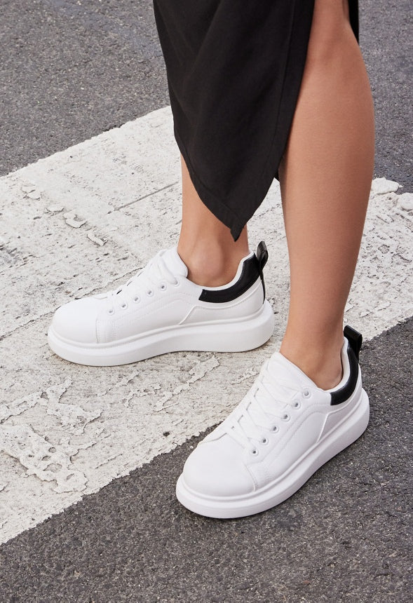 Breanne Platform Sneaker White/Black