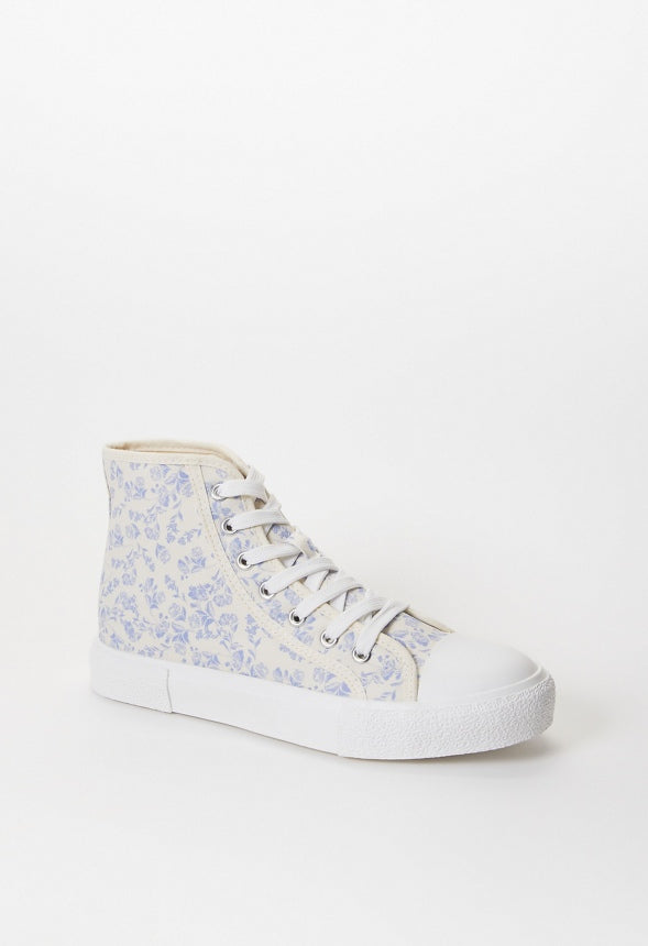 Fallon High Top Sneaker Blue/ Birch White Floral