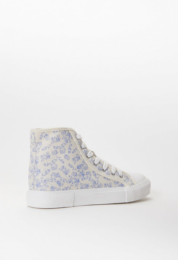 Fallon High Top Sneaker Blue/ Birch White Floral