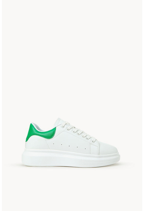 Eden Lace-Up Sneaker White/Green