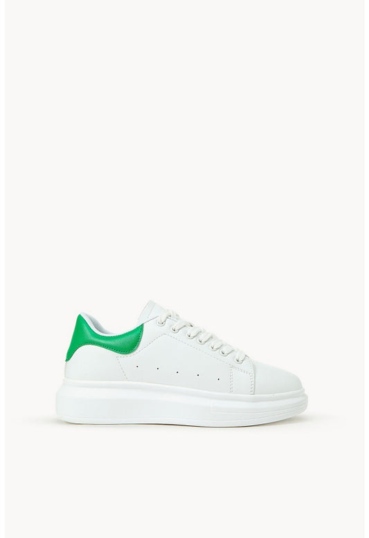 Eden Lace-Up Sneaker White/Green