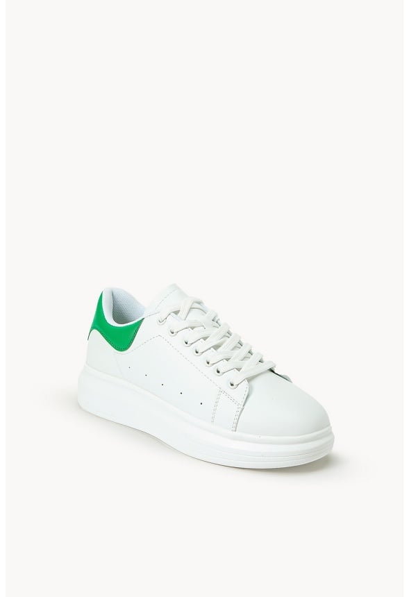 Eden Lace-Up Sneaker White/Green