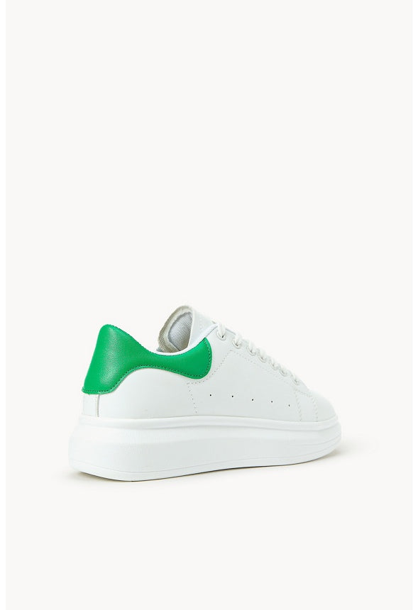 Eden Lace-Up Sneaker White/Green