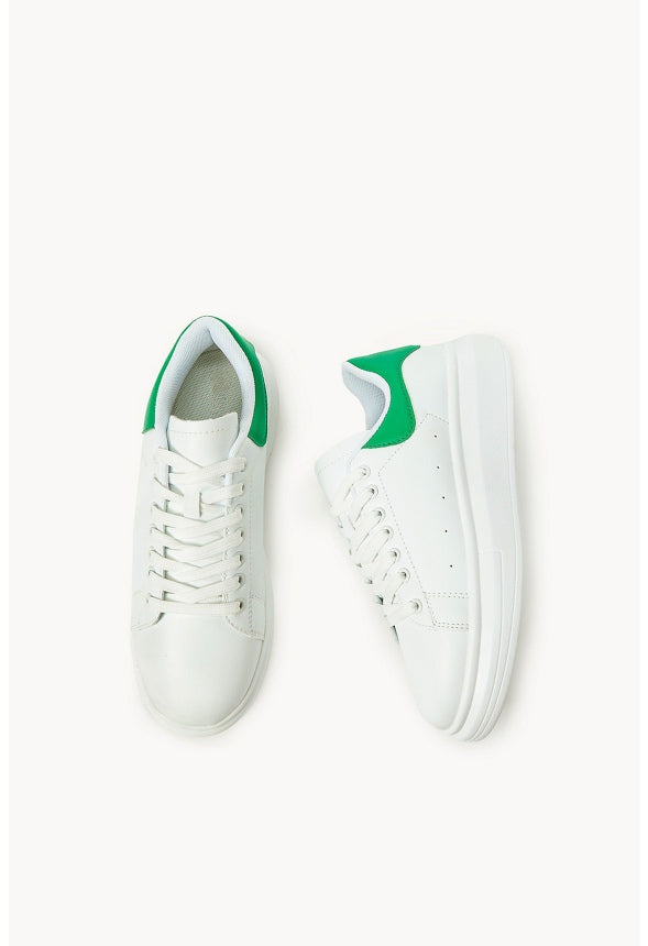 Eden Lace-Up Sneaker White/Green