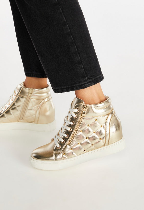 NIYA WEDGE SNEAKER Gold