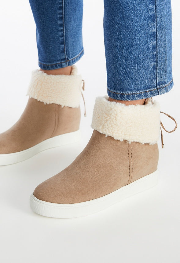 Denver Wedge Sneaker Portabella/Bone