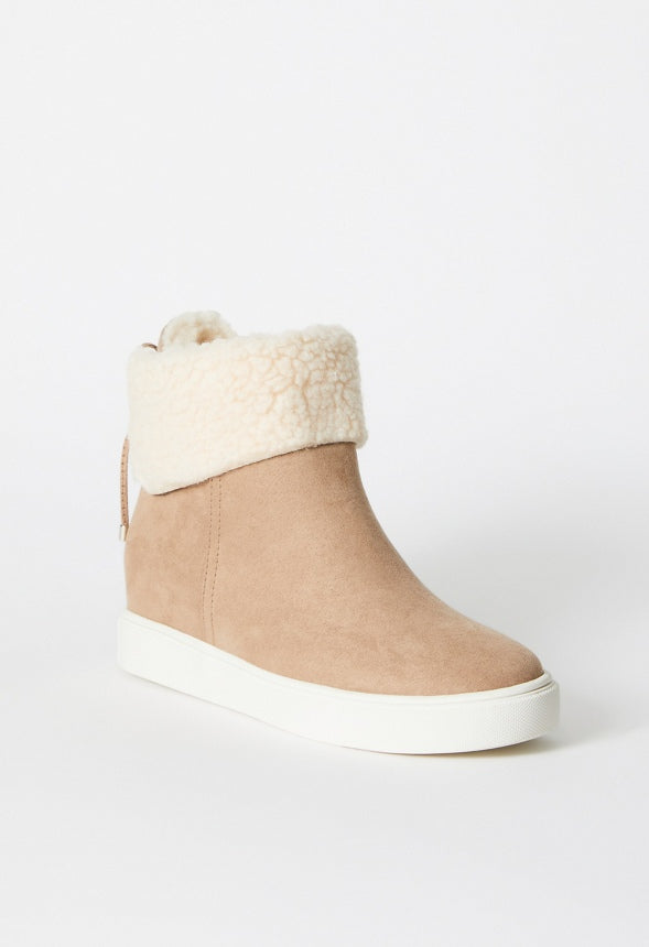 Denver Wedge Sneaker Portabella/Bone