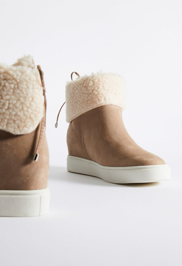 Denver Wedge Sneaker Portabella/Bone