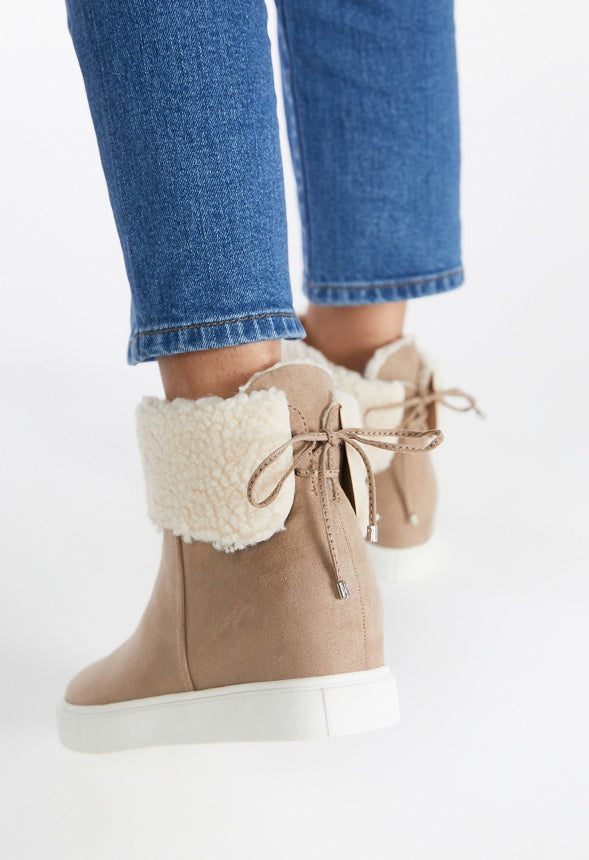 Denver Wedge Sneaker Portabella/Bone