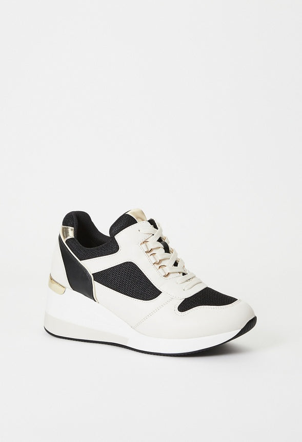 Trinity Wedge Sneaker Black Multi