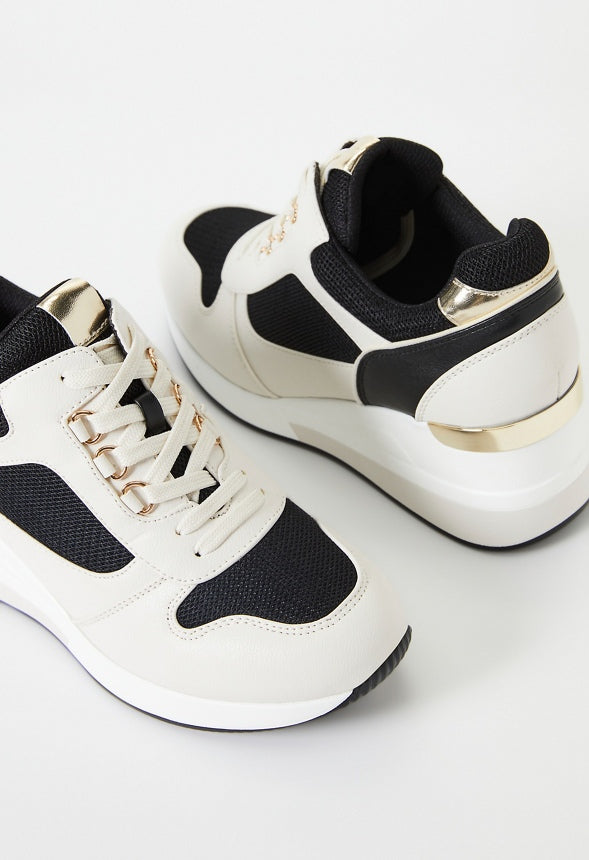 Trinity Wedge Sneaker Black Multi