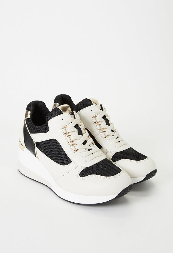 Trinity Wedge Sneaker Black Multi