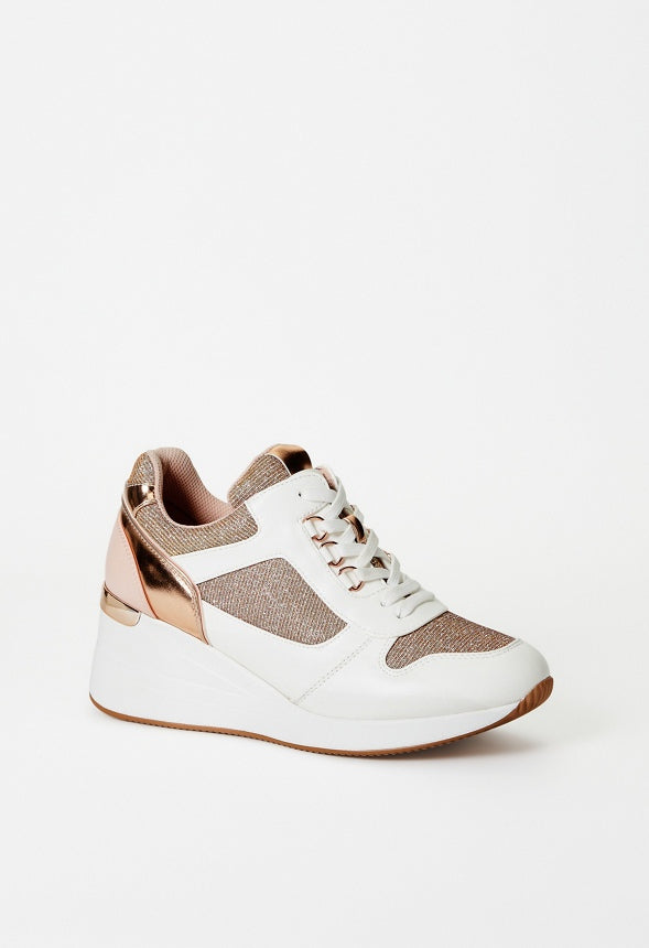 Trinity Wedge Sneaker Blush Multi
