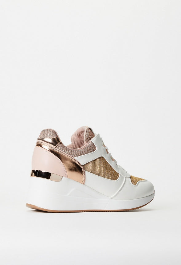 Trinity Wedge Sneaker Blush Multi