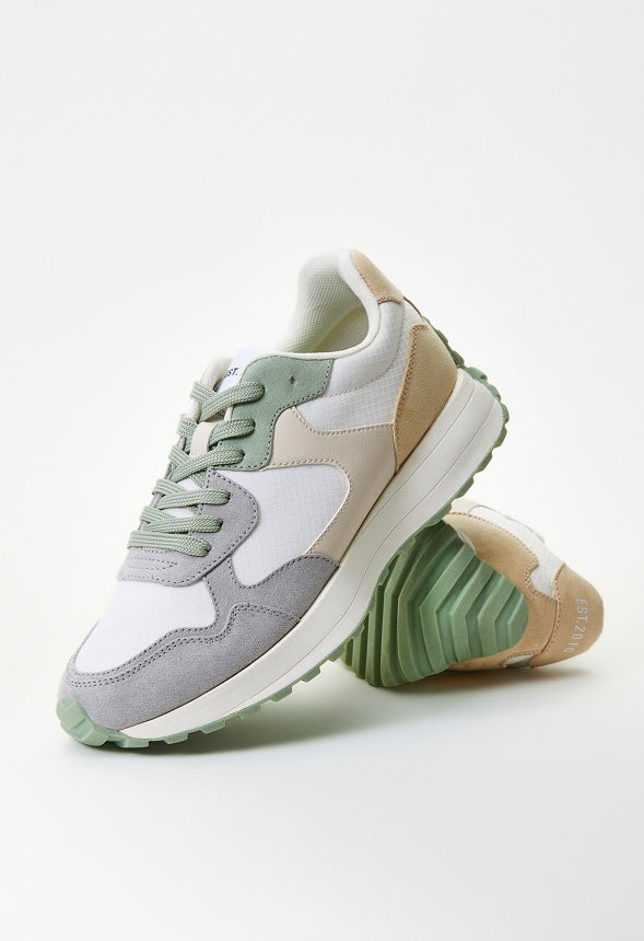 Marsha Retro Sneaker Sage Multi