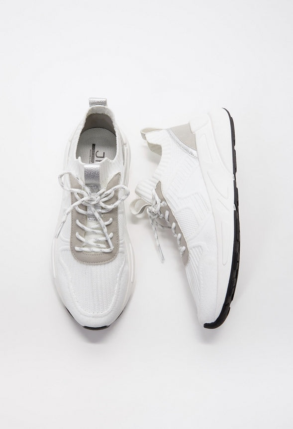 Kori Athletic Sneaker White/ Light Grey/ Silver