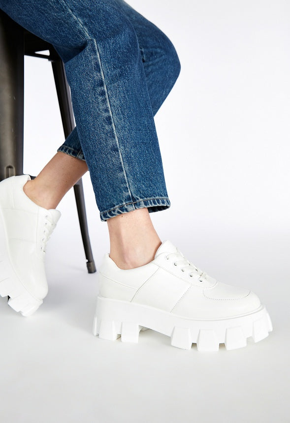 Sabine Lug Sole Sneaker Bright White