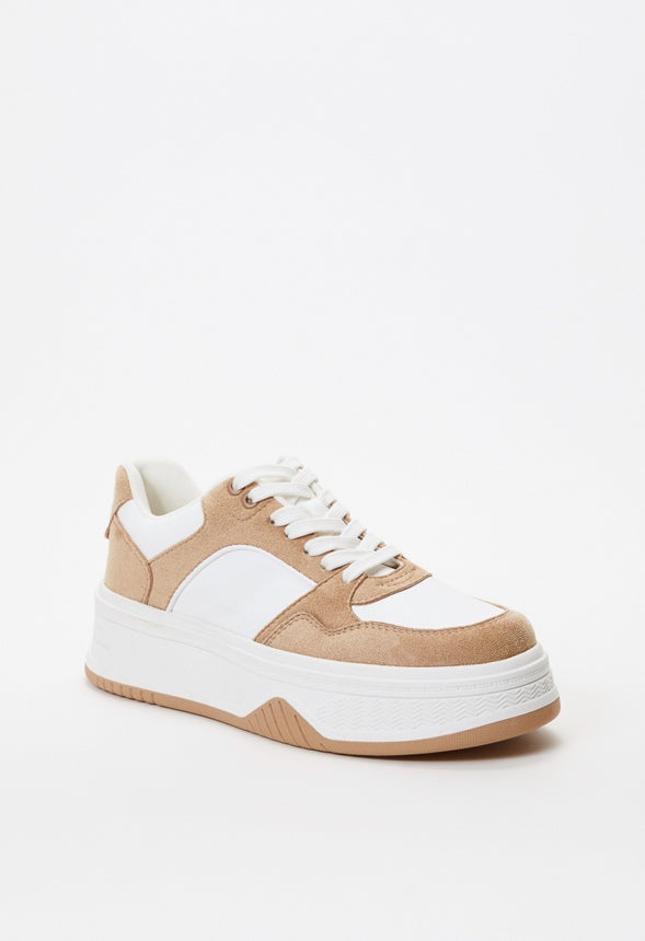 Billie Court Sneaker Sand/ Bright White