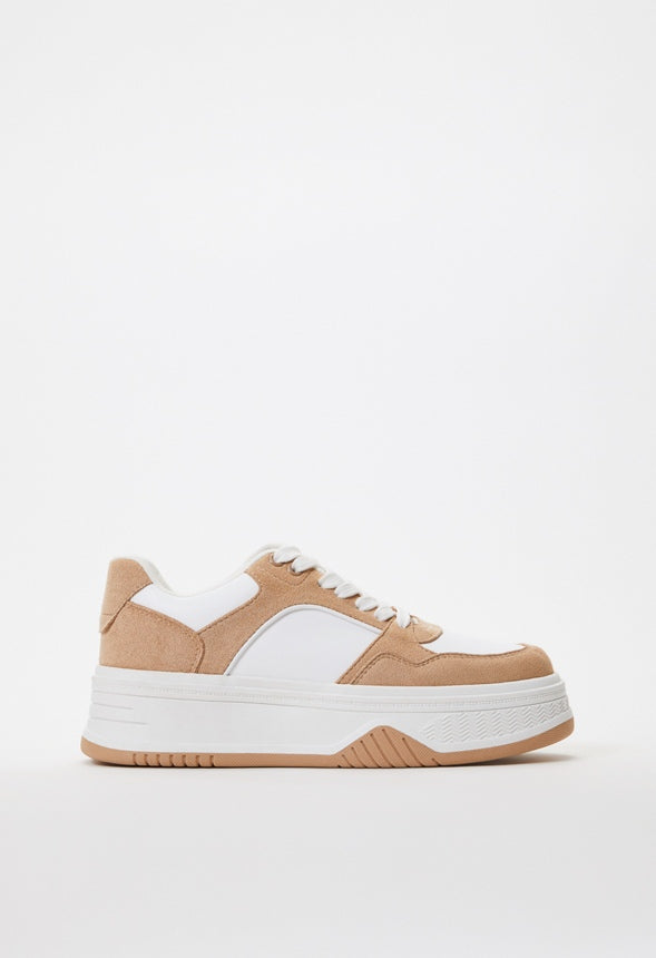 Billie Court Sneaker Sand/ Bright White