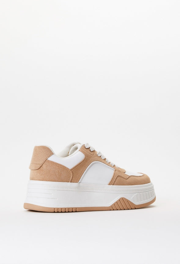 Billie Court Sneaker Sand/ Bright White