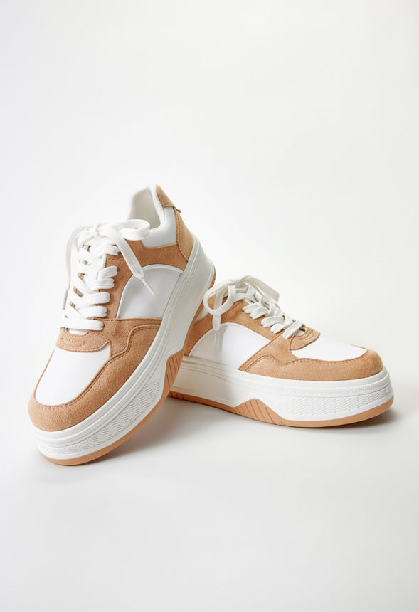 Billie Court Sneaker Sand/ Bright White