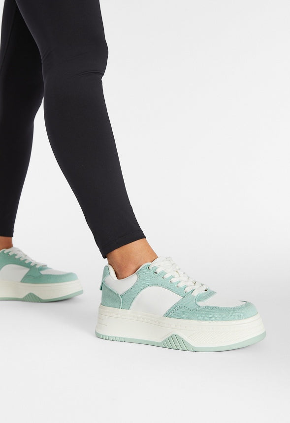 Billie Court Sneaker Subtle Green/ Bright White