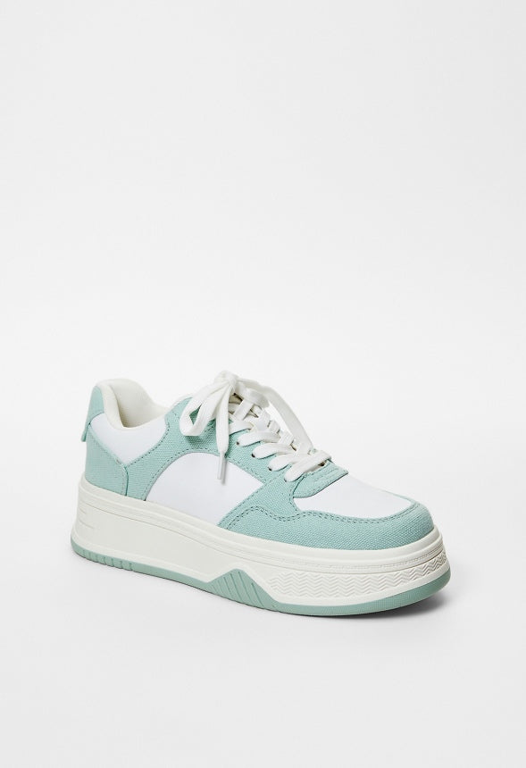 Billie Court Sneaker Subtle Green/ Bright White
