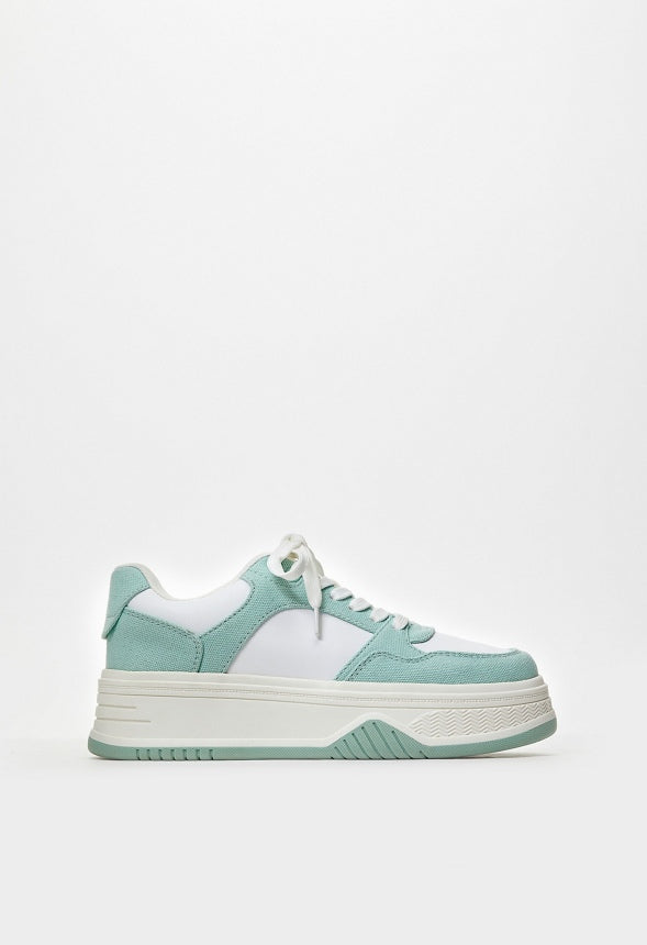 Billie Court Sneaker Subtle Green/ Bright White