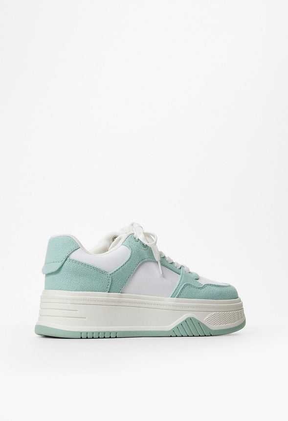 Billie Court Sneaker Subtle Green/ Bright White