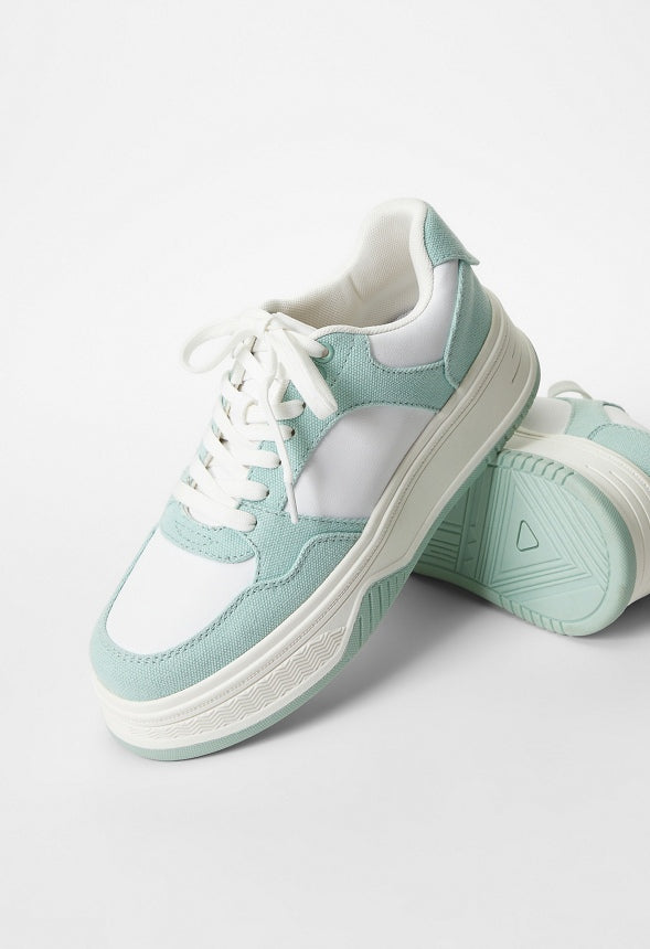 Billie Court Sneaker Subtle Green/ Bright White