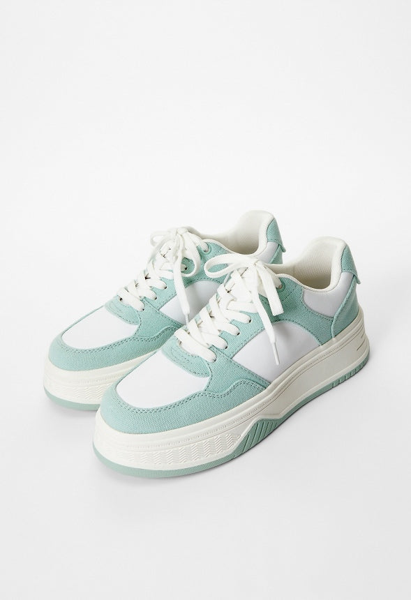 Billie Court Sneaker Subtle Green/ Bright White