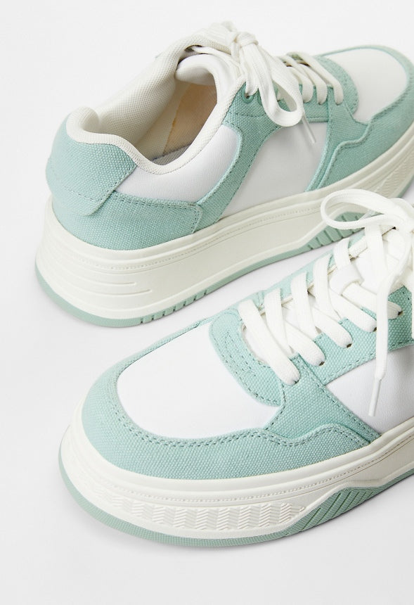 Billie Court Sneaker Subtle Green/ Bright White