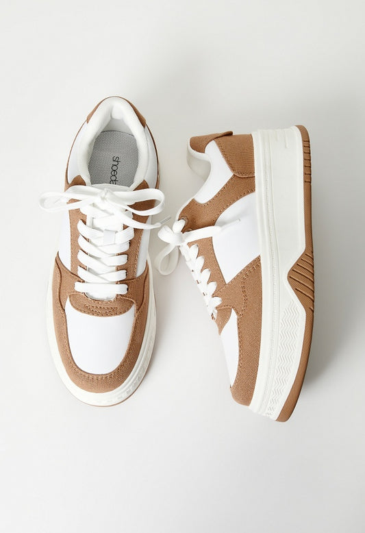 Billie Court Sneaker Light Camel/ Bright White